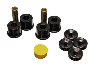 Energy Suspension - Energy Suspension 16.8111G Shock Bushing Set Front Polyurethane Black