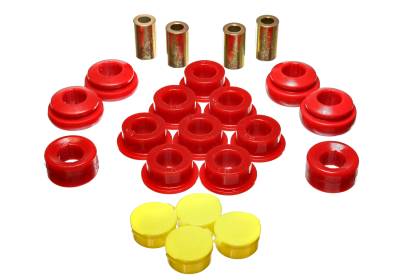 Energy Suspension - Energy Suspension 16.3117R Control Arm Bushing Set Rear Polyurethane Red