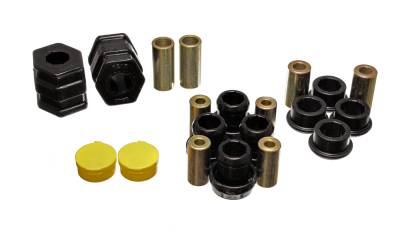 Energy Suspension - Energy Suspension 16.3115G Control Arm Bushing Set Front Polyurethane Black