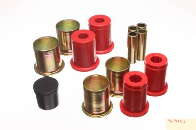 Energy Suspension - Energy Suspension 3.3121R Polyurethane Control Arm Bushing Set Red