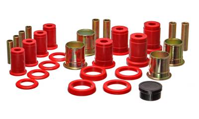 Energy Suspension - Energy Suspension 3.3140R Control Arm Bushing Set Rear Polyurethane Red