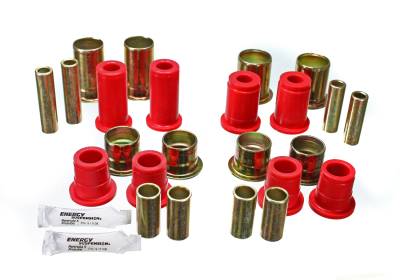 Energy Suspension - Energy Suspension 3.3156R Control Arm Bushing Set Front Polyurethane Red