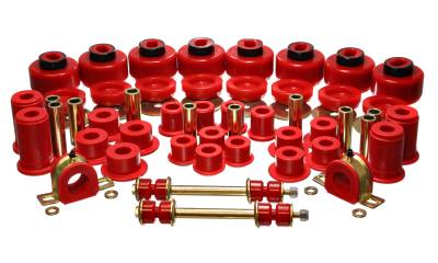 Energy Suspension - Energy Suspension 3.18129R Hyper-Flex Master Bushing Kit Red
