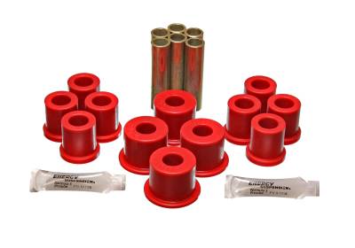 Energy Suspension - Energy Suspension 4.2117R Rear Polyurethane Leaf Spring Bushing Set Red