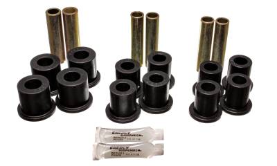 Energy Suspension - Energy Suspension 4.2120G Leaf Spring Bushing Set Front Polyurethane Black