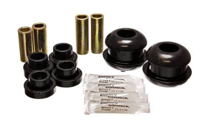 Energy Suspension - Energy Suspension 5.3116G Control Arm Bushing Set Front/Rear Polyurethane Black