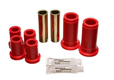 Energy Suspension - Energy Suspension 5.3106R Control Arm Bushing Set Front/Rear Polyurethane Red