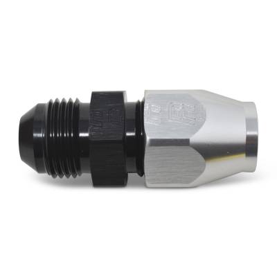 Russell - Russell 639233 Aluminum Fuel Line Straight Adapter Black/Silver Anodized -8 AN
