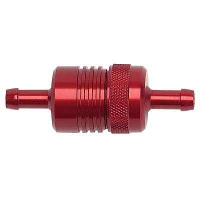 Russell - Russell 645070 3" Length 1-1/8" O.D. 5/16" In/Out Alum. Street Fuel Filter Red