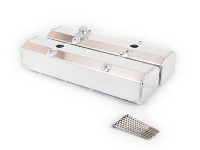 Canton - Canton 65-201 Valve Covers Small Block Chevy Fab Aluminum w/Fill & PCV Ports