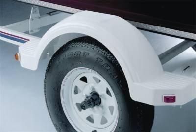 Fulton - Fulton 008574 Plastic Trailer Fender for 14" Wheels 43.4"L 9.7"W 12.75"T White