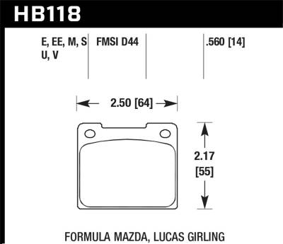 Hawk Performance - Hawk Performance HB118U.560 DTC-70 Motorsports Brake Pads