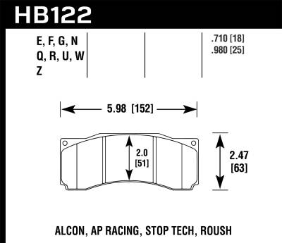Hawk Performance - Hawk Performance HB122F.710 HPS High Performance Street Brake Pads