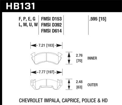 Hawk Performance - Hawk Performance SD Super Duty Truck Brake Pads HB131P.595