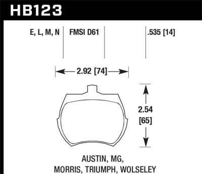 Hawk Performance - Hawk Performance HB123N.535 HP Plus High Performance Street Brake Pads