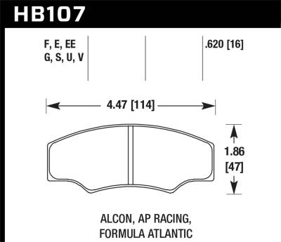 Hawk Performance - Hawk Performance DTC-70 Motorsports Brake Pads HB107U.620
