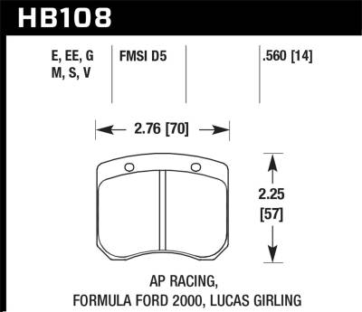 Hawk Performance - Hawk Performance HB108E.560 Blue 9012 Disc Brake Pad