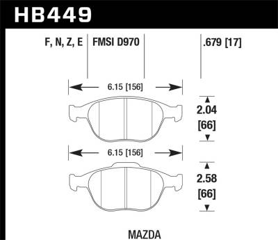 Hawk Performance - Hawk Performance HB449B.679 HPS 5.0 Disc Brake Pad for Focus Transit Connect