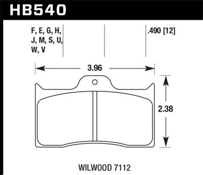 Hawk Performance - Hawk Performance HPS 5.0 High Performance Street Brake Pads HB540B.490
