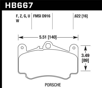 Hawk Performance - Hawk Performance DTC-60 Motorsports Brake Pads HB667G.622