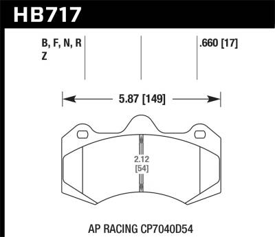 Hawk Performance - Hawk Performance HPS 5.0 High Performance Street Brake Pads HB717B.660