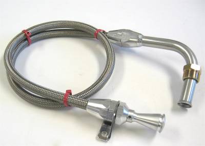 Lokar - Lokar TD-30C4FMPAN36 Hi-Tech Flexible Braided Stainless Transmission Dipstick