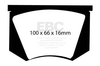 EBC Brakes - EBC Brakes DP2100 Greenstuff 2000 Series Sport Brake Pads for Cobra TR3A TR4