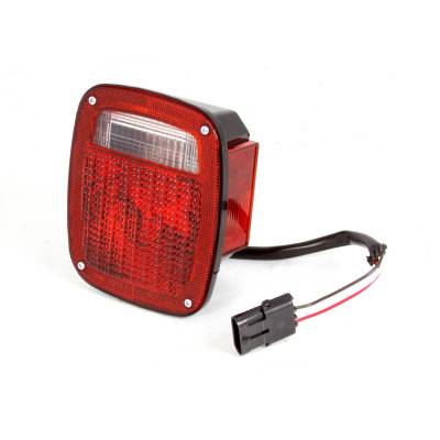 Omix - Omix 12403.48 Right Taillight w/Black Housing for 98-06 Jeep Wrangler TJ