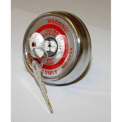 Omix - Omix 17726.05 Black Locking Gas Cap for Jeep CJ Models