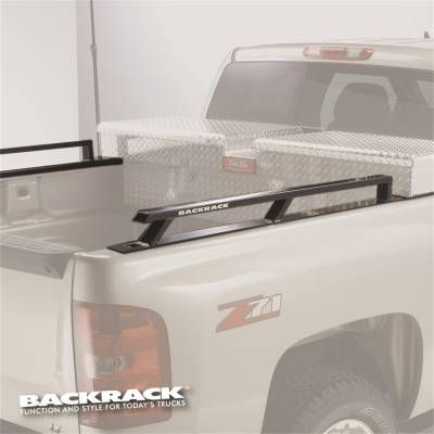 RealTruck Backrack - Backrack 65521TB 6.10' Side Rails w/Tool Box for 17-22 Ford SD 6.10'