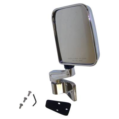 Crown Automotive Jeep Replacement - Crown 82201772C Right Manual Folding Mirror for 87-06 Jeep YJ/TJ Wrangler Chrome