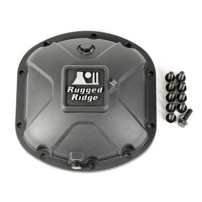 Rugged Ridge - Rugged Ridge Dana 30 Boulder Aluminum Differential Cover Black 16595.13