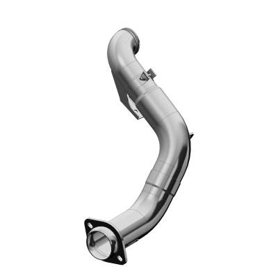 MBRP Exhaust - MBRP Exhaust FALCA460 Alum Steel 4" Armor Lite Downpipe 15-16 Ford F250/350/450
