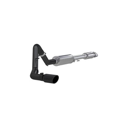 MBRP Exhaust - MBRP Exhaust S5256BLK Blk 3" Cat-Back Single Side Exit w/Muffler 15-20 Ford F150