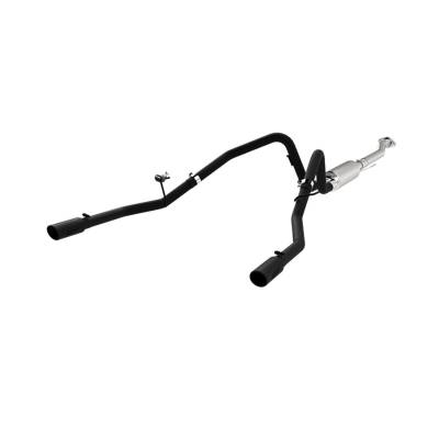 MBRP Exhaust - MBRP Exhaust S5240BLK Blk 3" Cat-Back 2.5" Dual Split Rear Exit 11-14 Ford F150