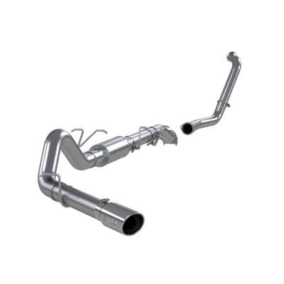 MBRP Exhaust - MBRP Exhaust S6206AL AL 4" Turbo Back Single Side Exit w/Muffler 03-07 F250/F350