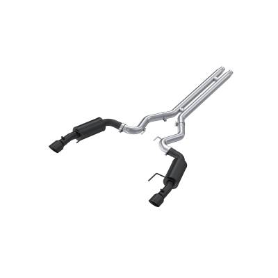 MBRP Exhaust - MBRP Exhaust S7239BLK Black 3" Cat-Back Dual Split Rear Exit 15-17 Ford Mustang