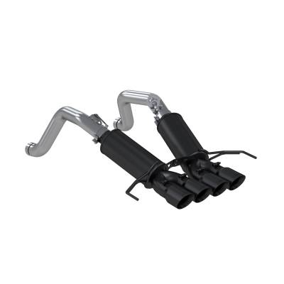 MBRP Exhaust - MBRP Exhaust S7030BLK Black 3" Axle-Back Dual Rear Exit w/Muffler 14-19 Corvette