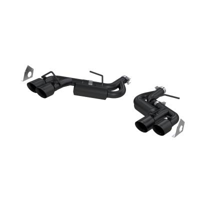 MBRP Exhaust - MBRP Exhaust S7039BLK Black 2.5" Axle-Back Dual Rear Exit Quad Tips 16-24 Camaro