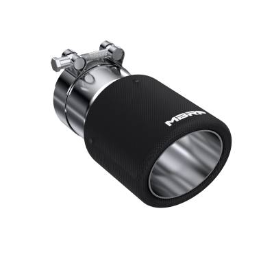 MBRP Exhaust - MBRP Exhaust T5122CF Carbon Fiber 3" Inlet Dual Wall Angle Cut 4" Outlet Tip