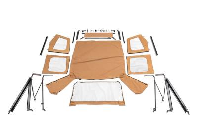 Rampage - Rampage 68117 Complete Soft Top Kit for 76-95 Jeep CJ7/Wrangler/YJ
