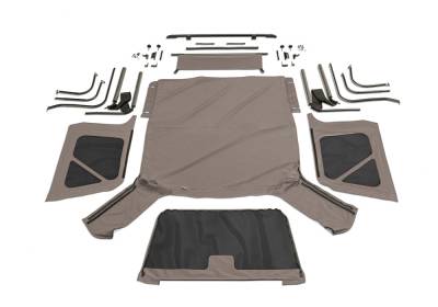 Rampage - Rampage 68836 Complete Soft Top Kit Khaki Diamond for 97-06 Jeep Wrangler TJ
