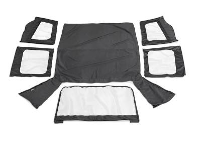 Rampage - Rampage 99615 Factory Replacement Soft Top Black Denim for 88-95 Wrangler YJ