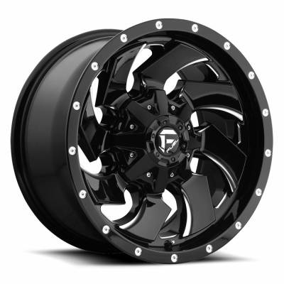 Fuel 1PC - Fuel Off Road D574 CLEAVER 17x9 5x4.5 5x5 -12mm Gloss Black/Milled D57417902645