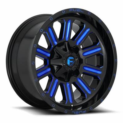 Fuel 1PC - Fuel Off Road D64620002647 D646 HARDLINE 20x10 5x4.5/5x5.0 -18mm Black/Blue Tint