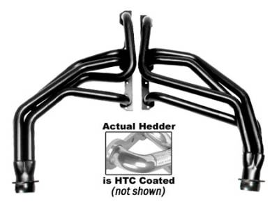 Hedman Hedders - Hedman 66092 SILVER LONG-TUBE CLUTCH HEADERS for 67-91 GM 283-400 TRUCKS & SUV