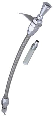 Trans-Dapt Performance - Trans-Dapt 8139 Alu. Trans. Dipstick 16.5"Braided Tube for PushIn Style GM TH400