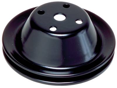 Trans-Dapt Performance - Trans-Dapt 8600 Asphalt Black Water Pump Pulley 1 Groove Short 55-68 Chevy SB