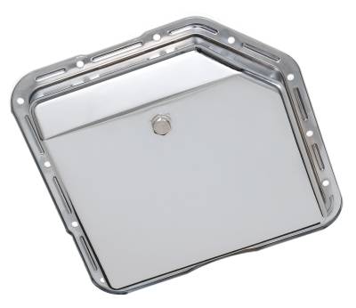 Trans-Dapt Performance - Trans-Dapt 9074 Chrome Transmission Pan Plain Stock Capacity TH350