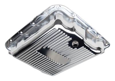Trans-Dapt Performance - Trans-Dapt 9740 Chrome Trans. Pan/Cap Stock Depth Finned Bottom 700R4/4L60E